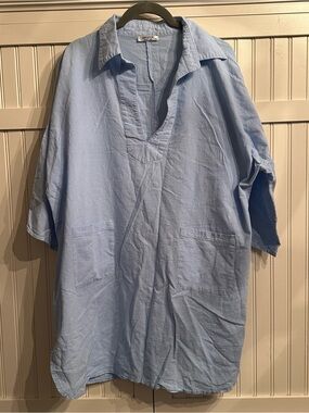 AIMAGE Light Blue Tunic Dress/Oversized Top/Swim Cover-up Size XXL